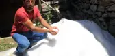 Dolu ekili alanlara zarar verdi