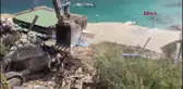 ANTALYA İNCE BOĞAZ PLAJI'NDAKİ KAÇAK YAPILAR YIKILDI