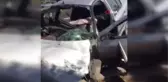 Kamyon otomobile arkadan çarptı: 1 ölü, 2 yaralı