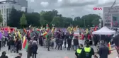 Son dakika haberi! Almanya'da PKK destekçileri Alman polisini protesto etti