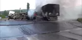 Çarpışan iki tırdan birinin sürücüsü yaralandı