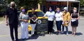 EDİRNE'DE TAKSİLERE 'ŞİDDETİ FRENLİYORUZ' ÇIKARTMALARI YAPIŞTIRILDI