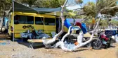 Çadır ve karavan tutkunları bayram tatilini kampta geçiriyor