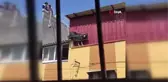 Kurbanlık keçi çatıdan düştü
