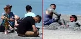 Salda Gölü'nde nargile içen ve çamur banyosu yapan 4 kişiye idari yaptırım