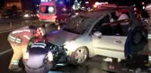 İSTANBUL-BASIN EKSPRES YOLU'NDA OTOMOBİL TAKLA ATTI