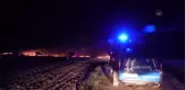 Anız yangının sıçradığı ayçiçeği tarlaları zarar gördü