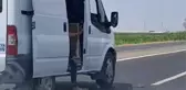 Şanlıurfa'da küçük çocuğun tehlikeli yolculuğu kameraya yansıdı