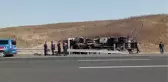 Kuzey Marmara Otoyolu'nda devrilen tankerin sürücüsü yaralandı