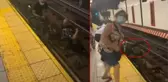 Metro beklerken raylara düşen tekerlekli sandalyeli adamın hayatını başka bir yolcu kurtardı