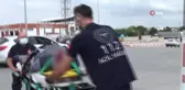 Karaman'da otomobil ile çarpışan motosiklet sürücüsü ağır yaralandı