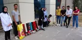 Eski su borularından sokak hayvanları için su ve mama kapları yaptılar