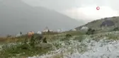 Yaylada kamp yapan dağcılara dolu süprizi