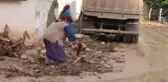 Hekimhan'da etkili olan sağanak nedeniyle dere taştı