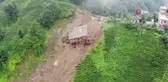 Rize'de 3 katlı bina heyelanda böyle sürüklendi