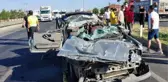 OTOMOBİL, TIR'IN ALTINA GİRDİ 1 ÖLÜ, 1 YARALI