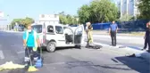 FATİH'TE KAZA YAPAN SÜRÜCÜ ŞOKUN ETKİSİYLE ARACINDAN İNEMEDİ