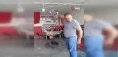 Basınçlı hava bastığı pet şişe gözünden ediyordu