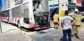 İzmir'de otobüsün motor bölümündeki patlama paniğe yol açtı