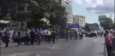 NAKLİYECİLER ORDU CADDESİ'NİN TRAFİĞE KAPATILMASINI PROTESTO ETTİ