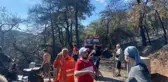 Heybeliada'daki alevlere müdahale için insan zinciri