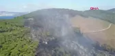 HEYBELİADA'DA YANAN ALAN VE SOĞUTMA ÇALIŞMALARI HAVADAN GÖRÜNTÜLENDİ