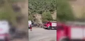 Şeftali yüklü kamyon devrildi: 3 yaralı