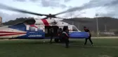 İçme suyu malzemeleri helikopter ile taşındı