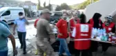 KASTAMONU - Bozkurt'taki sel sırasında vatandaşlar ayakta kalan akaryakıt istasyonuna sığındı