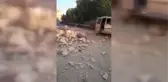 ŞANLIURFA - Birecik-Halfeti yolu heyelan nedeniyle trafiğe kapandı