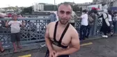 İzlenmek için Galata Köprüsü'nden geminin üzerine atlayan fenomene Yunus Emre Özer gözaltına alındı