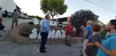Sanayi esnafı gelmeyince, heykel açılışı yapılamadı