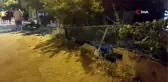 Kontrolden çıkan otomobil 2 evin bahçe duvarına çarptı: 1 yaralı