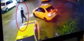 Taksi durağında kardeşe silahlı saldırı güvenlik kamerasında