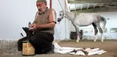 Dükkana getirilen at kalmayınca, seyyar nalbantlığa başladı
