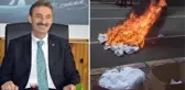 MHP'li başkan, 'Kürdistan şapkası' üretildiği söylenen fabrikayı basıp her şeyi yaktırdı