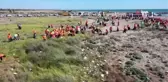 Mersin sahillerinde temizlik çalışması yapıldı