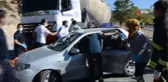 Tır, sürücü adayının kullandığı otomobile çarptı: 2 Yaralı