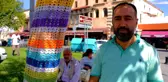 Ağaçlar lif örgülerle giydirildi