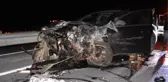Son dakika haber... YOLA ÇIKAN DOMUZ SÜRÜSÜ KAZAYA NEDEN OLDU 6 YARALI