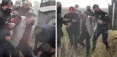 Çorum'da genelev yıkımında gerginlik! İş makinelerinin önüne yatıp engel olmaya çalıştılar