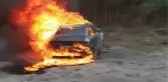 OTOMOBİL ALEV TOPUNA DÖNDÜ