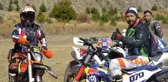 Motosiklet tutkunları kömür döküm sahasında buluştu