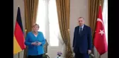 Almanya Şansölyesi Angela Merkel Huber Köşkü'ne geldi