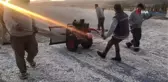 Kurumaya bırakılan çekirdekler gün batımı ile kartpostallık görüntüler oluşturdu