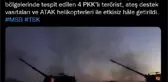 MSB: Irak'ın kuzeyinde 4 PKK'lı etkisiz hale getirildi