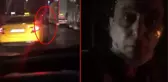 İstanbul'da bir taksici, tartıştığı sürücüye küfürler savurup aracının camını yumrukladı