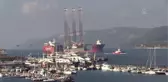 ÇANAKKALE - Dev platform taşıyan gemi Çanakkale Boğazı'ndan geçişine başladı