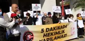 TAKSİM'DE HEKİMLERDEN 'SÜRE' PROTESTOSU