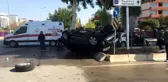 Hurdaya dönen araçtan sağ kurtuldular